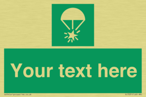 Custom sign safe condition Rocket parachute flare